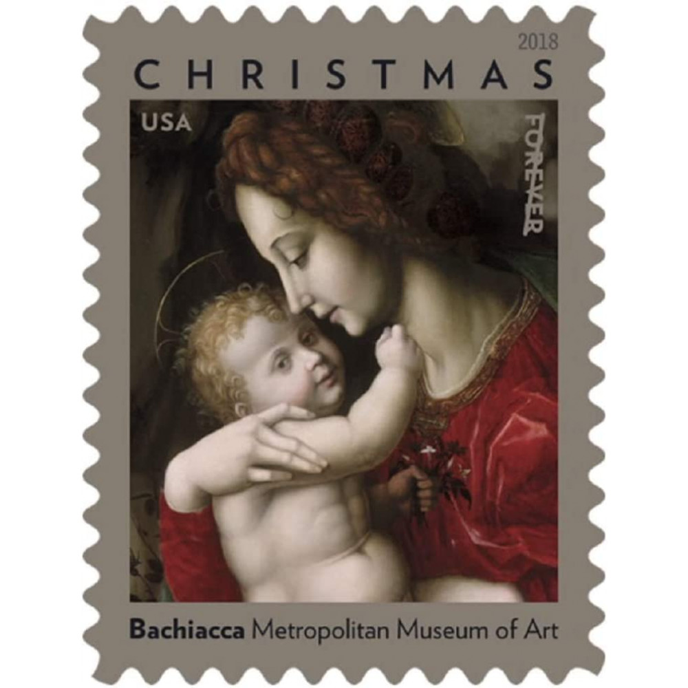 2018 USPS Madonna and Child by Bachiacca Forever Stamps