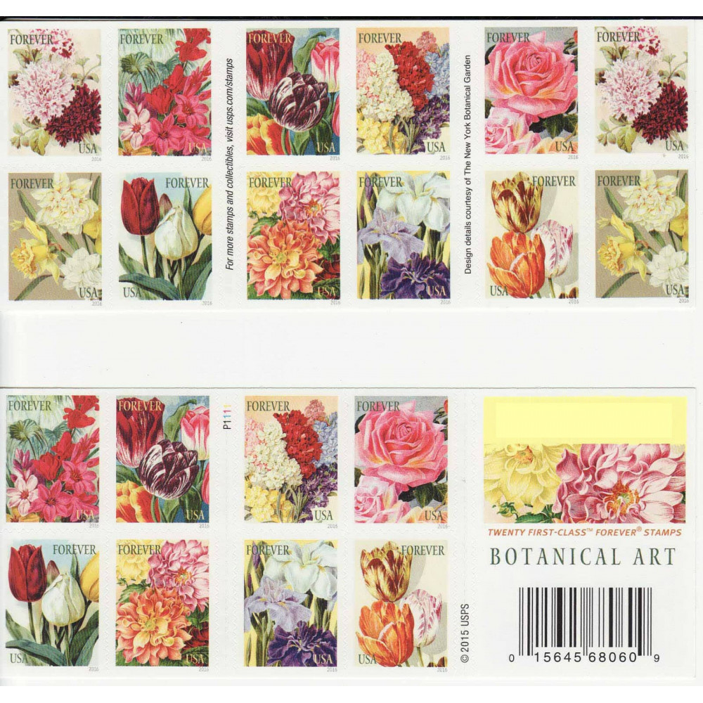 2016 US Botanical Art Beautiful Flower Bloom Forever Postage Stamps